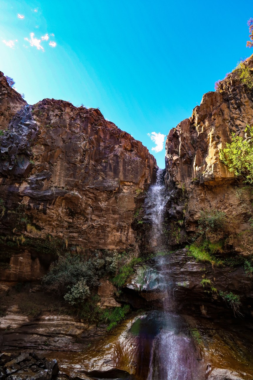 Botsoela Waterfall in Malealea, Lesotho, Southern Africa, photo by Kelly Benning